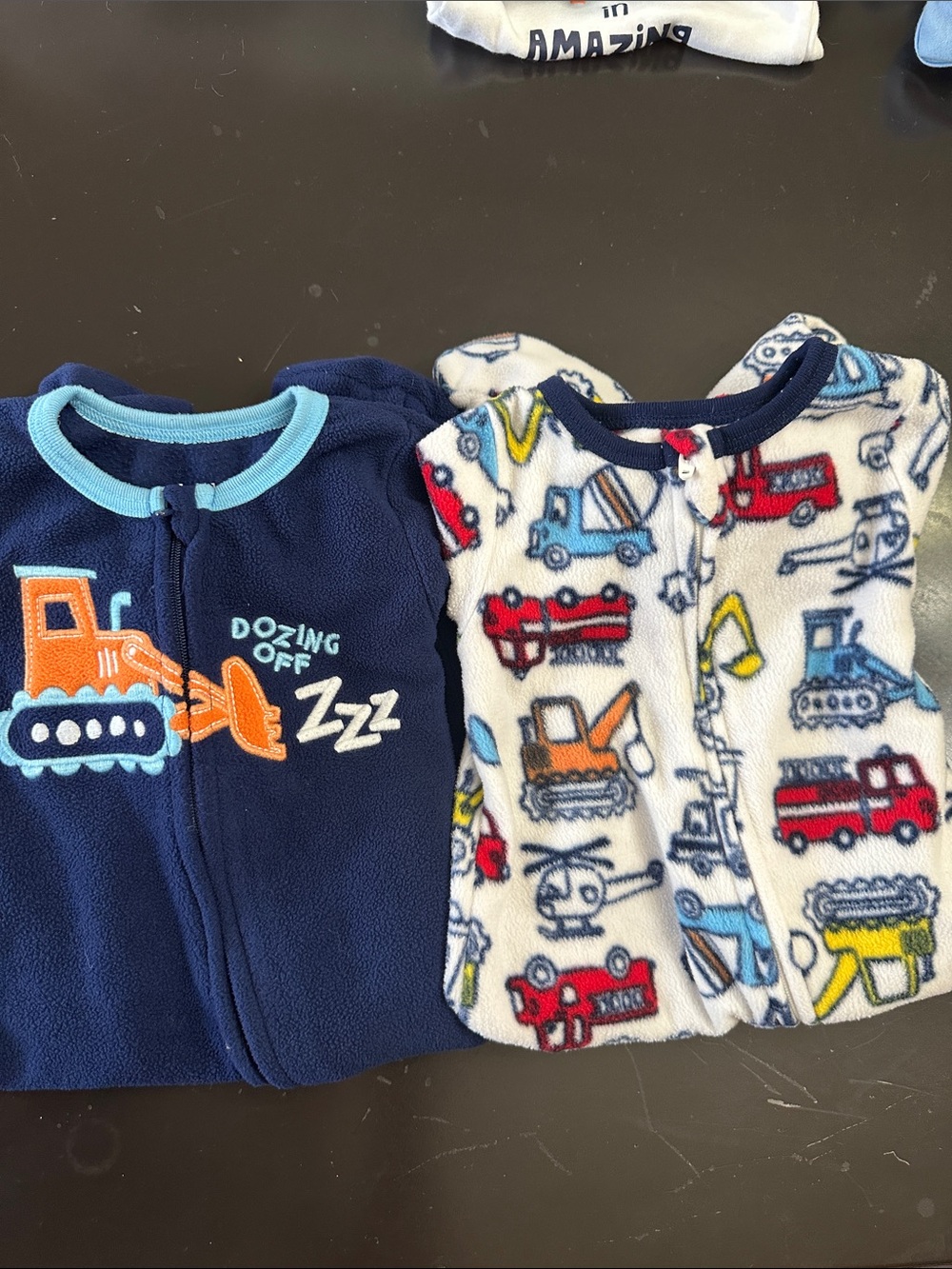 Absorba Navy & White Construction Vehicle Fleece Sleep Sacks